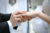 bride and groom wedding ring ceremony